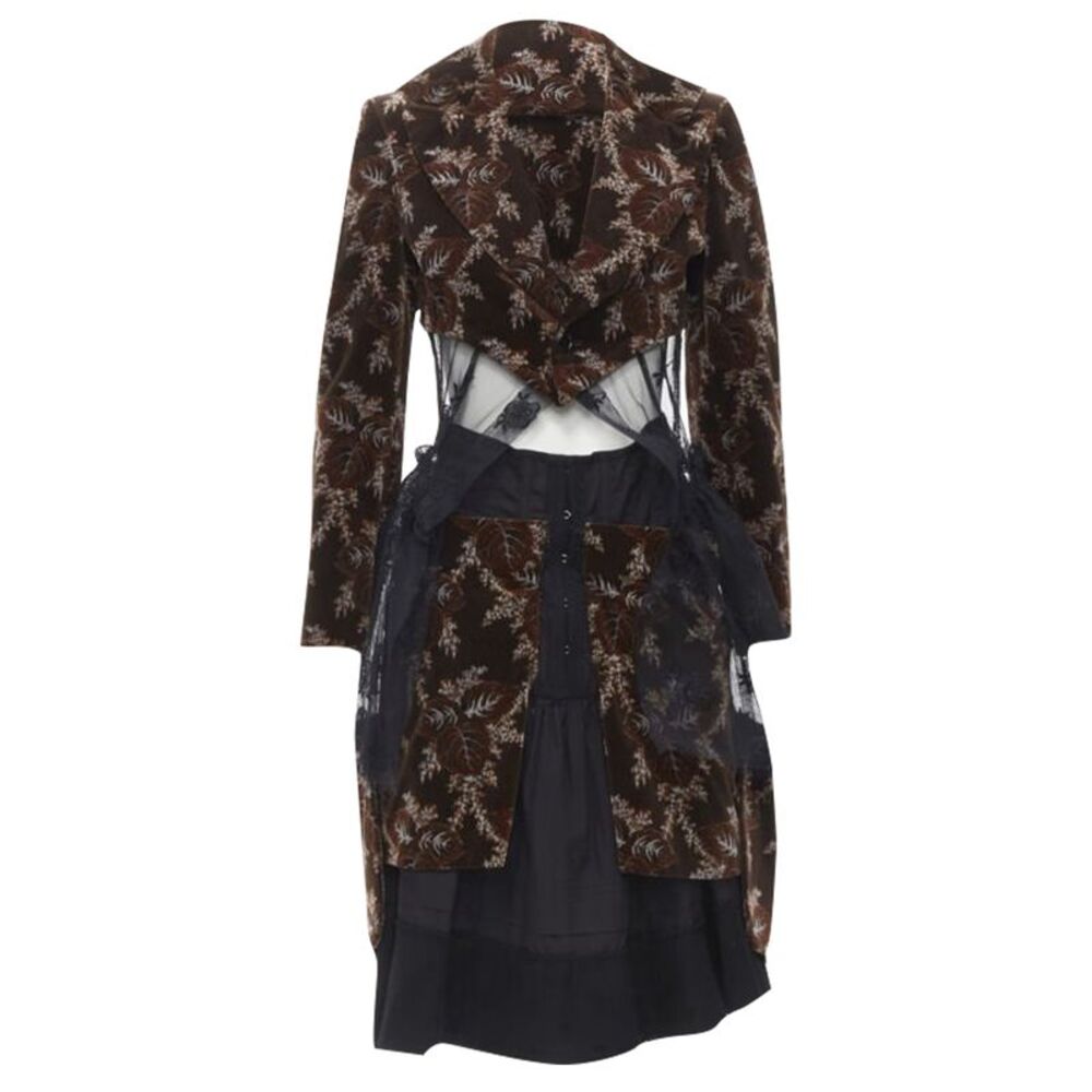 Comme Des Garcons Velvet Mesh Skirt Set
